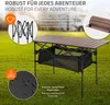 A camping table and chairs set shown outdoors on grass. Podgląd zdjęcia produktu
