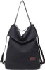 Damen Canvas Schultertasche Rucksack Groß Handtasche Produktbild-Vorschau 1