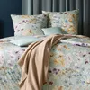 Estella Mako Jersey Bettwäsche 155x220 Sonja mint Blüten Produktbild-Vorschau 7