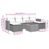 7-tlg. Garten-Sofagarnitur mit Kissen Beige Poly Rattan Produktbild-Vorschau 8