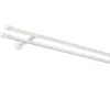 A white double curtain rod mounted on a white background. Produktbild-Vorschau