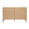 Miliboo - Kommode mit 6 Schubladen aus hellem Holz B120 cm Produktbild-Vorschau 1