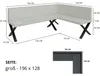 Eckbank Akiko Metal X-196x128-Rechts-Inari100- Produktbild-Vorschau 3