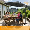 Parasol Izrielar 3,5 m gris – Parasol de jardin moderne Voir les images du produit 5