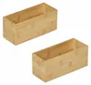Relaxdays Aufbewahrungsbox Bambus, 2er Set, Ordnungsbox Produktbild-Vorschau 8
