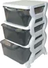 A three-drawer storage unit with wheels. Anteprima dell’immagine prodotto
