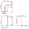 vidaXL Podstawa narożna Lyon biała 75,5x75,5x81,5 cm Podgląd zdjęcia produktu 12