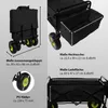 Bollerwagen faltbar mit Vollgummi Rädern, Hecktasche und Produktbild-Vorschau 6