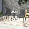 Outsunny Bistro-Set 3-teilig Wetterfest Gartenmöbel Set mit Produktbild-Vorschau 9