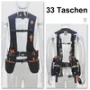 Arbeitsweste aus Leder für Herren, Werkzeugweste für Produktbild-Vorschau 3
