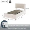 OKWISH Lit Coffre Simple Capitonné 90x200 cm avec Coffre Voir les images du produit 4