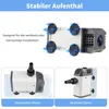 The image shows a water pump with suction cups for mounting, and two examples of its installation: horizontal and vertical. Produktbild-Vorschau