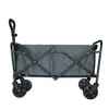 A gray foldable wagon with black frame and wheels, shown from the side against a white background. Náhľad obrázku produktu
