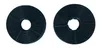 Two black circular carbon filters are shown against a white background. Voir les images du produit