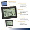 A product image showing a weather station with callouts and feature descriptions. Produktbild-Vorschau