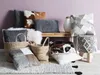 BELIANI Dekokissen 2er Set Grau aus Baumwolle 45 x 45 cm Produktbild-Vorschau 4