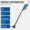 Akumulátorový ručný vysávač Drillpro 18 V s 2 akumulátormi Náhľad obrázku produktu 4