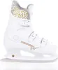A white ice skate with gold accents and trim. Náhľad obrázku produktu