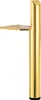 A single gold-colored furniture leg with a mounting plate. Voir les images du produit