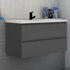 Badezimmermöbel 100cm CINIC-Serie Keramik Waschtisch mit Produktbild-Vorschau 1