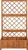 vidaXL Hochbeet mit Spalier 85x38x150 cm Massivholz Akazie Produktbild-Vorschau 3