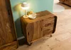 MASSIVMOEBEL24 Sideboard Sheesham 90x40x75 hellbraun Produktbild-Vorschau 2