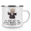 Mr. & Mrs. Panda Emaille Tasse Pfarrer Herz - Weiß - Produktbild-Vorschau 3