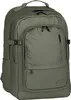 A studio shot of a green backpack. Voir les images du produit
