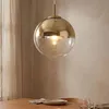 LED Pendellampe, Glaskugel, gold transparent, 25 cm, VARUS Produktbild-Vorschau 4