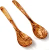 Salatbesteck aus Olivenholz klassisch 35 cm Produktbild-Vorschau 3