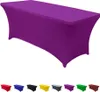 183 x 74 x 76 cm Violett Fitted Polyester Tischdecke Produktbild-Vorschau 1
