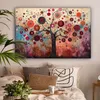 Leinwand Bilder 120x80 cm - Lebensbaum - Lila - Abstrakt - Produktbild-Vorschau 2
