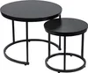 Zestaw Stoliki Kawowe Loft 60/40 cm Czarny Podgląd zdjęcia produktu 7
