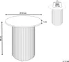 BELIANI Beistelltisch Schwarz MDF-Platte Metallfuß ø 50 cm Produktbild-Vorschau 3