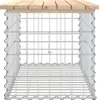 vidaXL Gabionová zahradní lavice 83x44x42 cm z masivního Náhled obrázku produktu 4