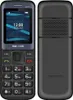 A front and back view of a black Maxcom MM718 mobile phone. Produktbild-Vorschau