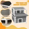 PawHut Katzenhöhle, Katzenhütte aus Tannenholz, Katzenhaus Produktbild-Vorschau 4