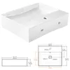 Waschbecken 50x42 cm mit Armatur Set, Keramik Produktbild-Vorschau 5
