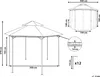 BELIANI Garten-Pavillon Grau Stahl mit Dach Seitenwänden Produktbild-Vorschau 7