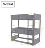 Dreibett Etagenbett 90 x 200 cm, modulares Kinderbett mit 3 Produktbild-Vorschau 18