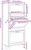 vidaXL Botník bílý 52x25x115 cm Dřevěný materiál a ratan Náhled obrázku produktu 7