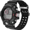 A close-up studio shot of a black G-Shock watch with a black strap. Anteprima dell’immagine prodotto