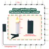 A string of flameless LED candles with a battery pack and measurement indicators. Produktbild-Vorschau