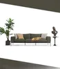 Zweisitzer Sofa 2 Sitzer Stoff Grau Modern Design Produktbild-Vorschau 1