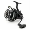 A black fishing reel is shown against a white background. Produktbild-Vorschau