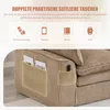4-osobowa sofa modułowa w kolorze khaki z 2 pufami, narożna Podgląd zdjęcia produktu 9