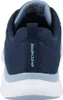The back view of a blue Skechers women's sneaker. Voir les images du produit