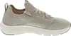 A side view of a single beige sneaker on a white background. Produktbild-Vorschau