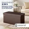 CASARIA® Banc de rangement brun 80 x 40 x 40 cm Siège Voir les images du produit 2