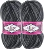 2 x 100g Sockenwolle Superwash Comfort 4-fädig anthrazit grau Produktbild-Vorschau